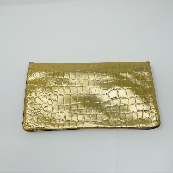Tory Burch Gold Embossed Metallic Reva Clutch - Picture 4 of 8